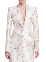 Cherry Blossom Jacquard Blazer