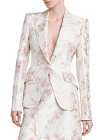 Cherry Blossom Jacquard Blazer