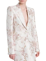 Cherry Blossom Jacquard Blazer