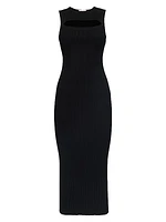 Cut-Out Knit Midi-Dress