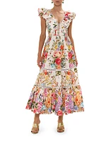 Floral Tiered Fit & Flare Dress