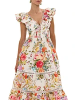 Floral Tiered Fit & Flare Dress