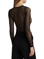Polka Dot Mesh Bodysuit