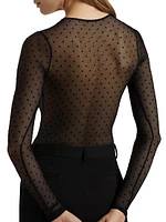 Polka Dot Mesh Bodysuit
