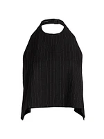 Pinstripe Backless Halter Top