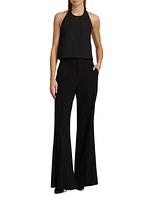 Pinstripe Backless Halter Top