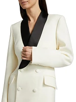 Two-Tone Tuxedo Blazer Dress