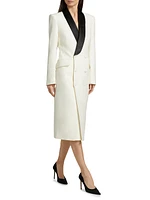 Two-Tone Tuxedo Blazer Dress