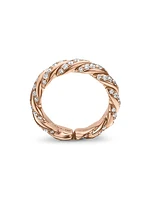 Pavéflex Band Ring in 18K Rose Gold