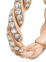 Pavéflex Band Ring in 18K Rose Gold