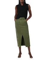 Reconstructed Cargo Midi-Skirt