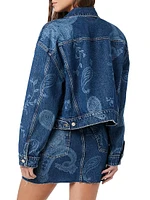 Brea Swing Paisley Trucker Jacket