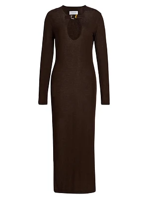 Cirrus Wool-Blend Jersey Midi-Dress