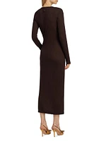 Cirrus Wool-Blend Jersey Midi-Dress