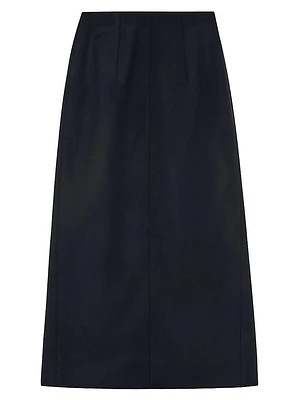 Arne Back-Pleated Midi-Skirt