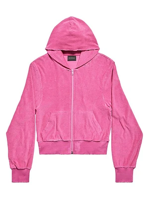 Motel Zip-Up Fitted Hoodie