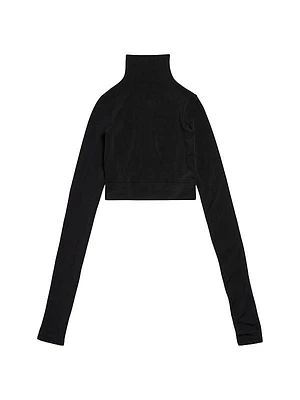 Cropped Turtleneck T-Shirt