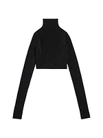 Cropped Turtleneck T-Shirt