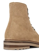 Suede Lace-Up Ankle Boots