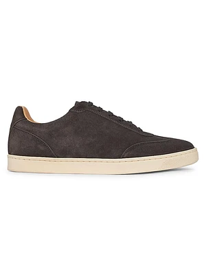 Suede T-Toe Leather Sneakers