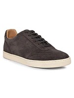 Suede T-Toe Leather Sneakers