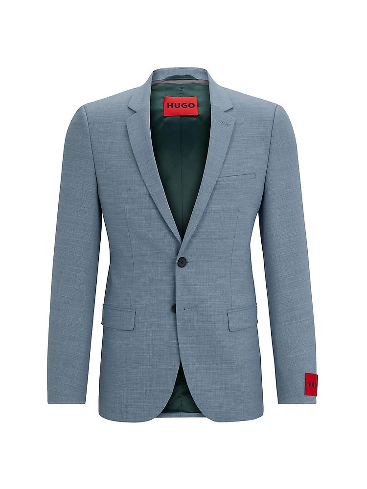 Extra Slim-Fit Jacket in Performance-Stretch Patterned Cloth