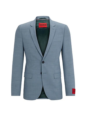 Extra Slim-Fit Jacket in Performance-Stretch Patterned Cloth