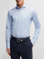 Regular-Fit Shirt Structured Easy-Iron Stretch Cotton