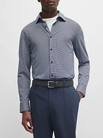 Slim-Fit Shirt Printed Performance-Stretch Material