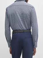 Slim-Fit Shirt Printed Performance-Stretch Material