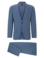 Slim-Fit Suit in Micro-Patterned Performance-Stretch Cloth