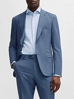 Slim-Fit Suit in Micro-Patterned Performance-Stretch Cloth