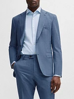 Slim-Fit Suit Micro-Patterned Performance-Stretch Cloth