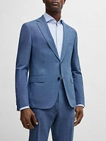 Slim-Fit Suit Micro-Patterned Performance-Stretch Cloth