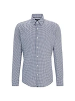 Regular-Fit Shirt Printed Performance-Stretch Fabric