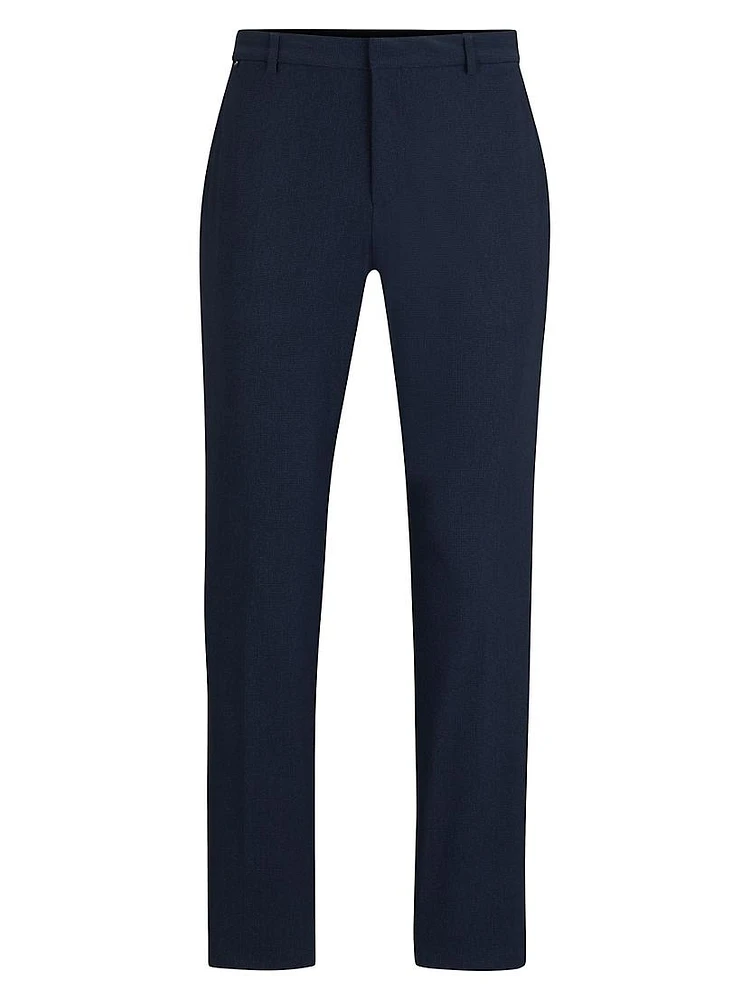 Slim-Fit Trousers Micro-Patterned Performance-Stretch Jersey