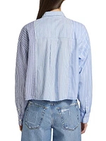 Oxford Striped Crop Shirt