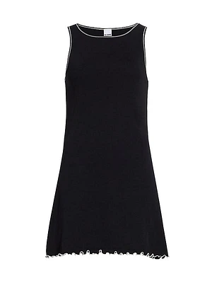 Sporty Contrast Cotton Minidress