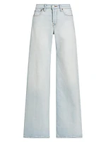 Mid-Rise Stretch Wide-Leg Jeans