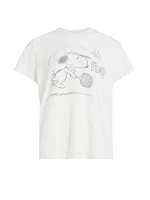 Snoopy™ Slubbed Cotton Jersey Tennis Tee