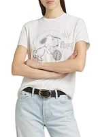 Snoopy™ Slubbed Cotton Jersey Tennis Tee