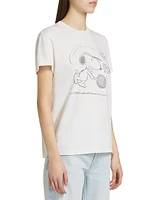 Snoopy™ Slubbed Cotton Jersey Tennis Tee