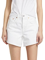 Mid-Rise Denim Boy Shorts