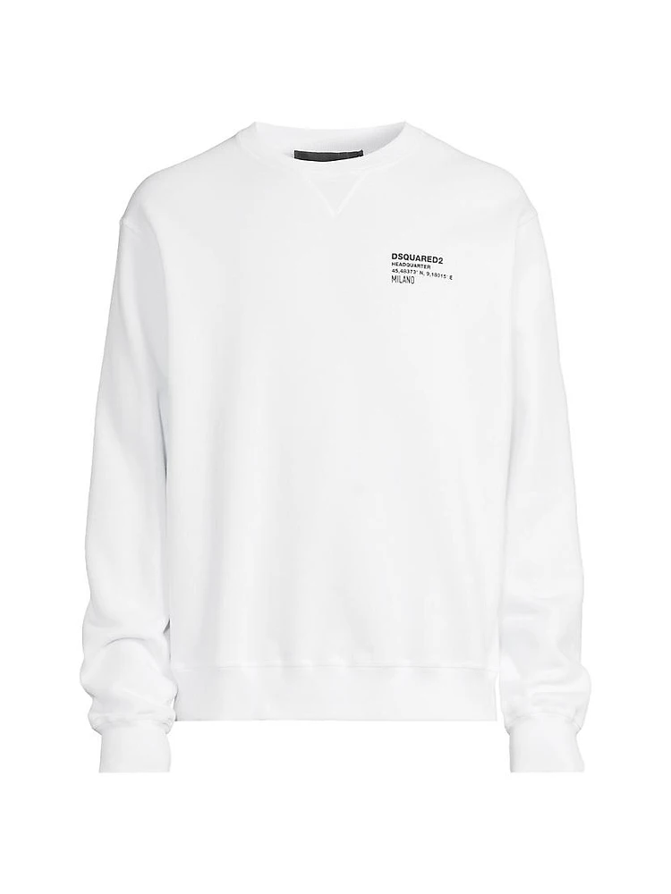 Logo Cotton Crewneck Sweater