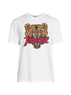 Bear Logo Regular-Fit T-Shirt