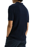 Cable-Knit Polo Shirt