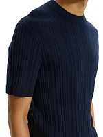 Damian Ribbed Crewneck T-Shirt