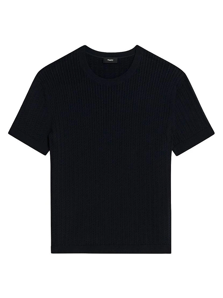 Short-Sleeve Crewneck Sweater