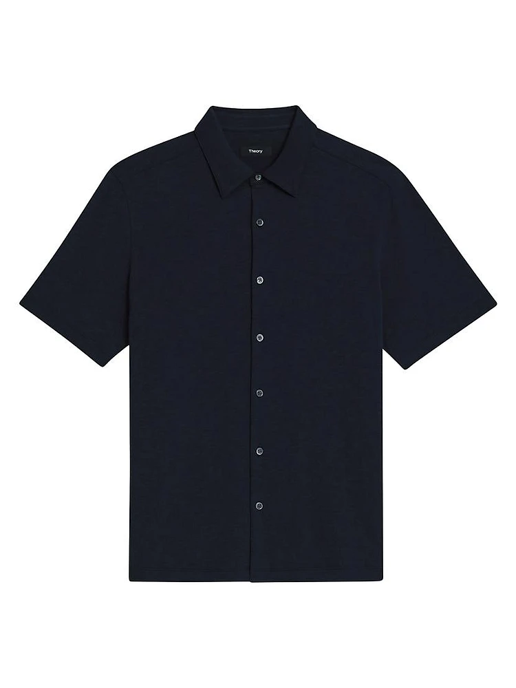 Noran Cotton Button-Front Shirt