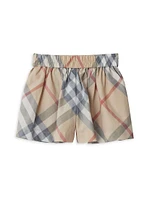 Baby Girl's Check Shorts